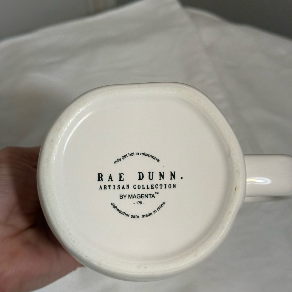 New Rae Dunn Hello Sunshine flip flops mug coffee cup blue black white summer - Picture 4 of 9